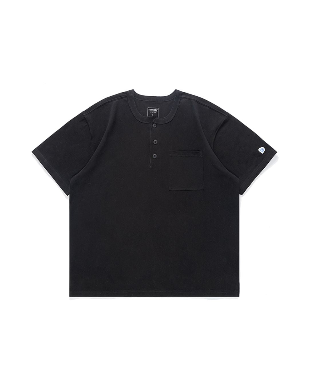 Basic Henley Collar T-shirt ST162