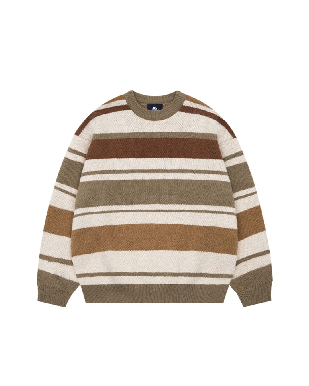 Wool Neck Border Sweater KN042