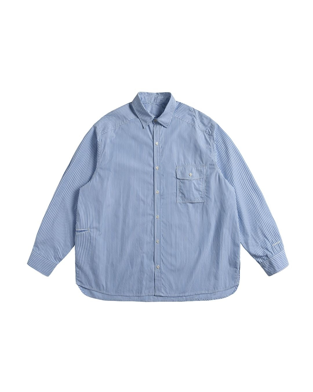 Cotton Loose Striped Shirt LS093