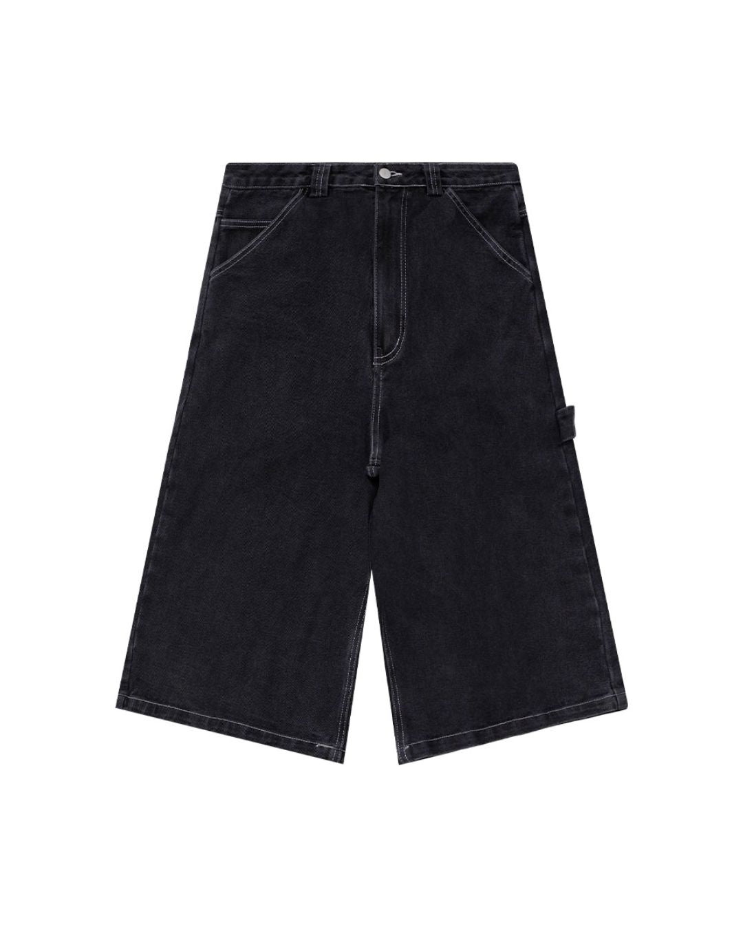 Washed Black Half Denim Pants SP066