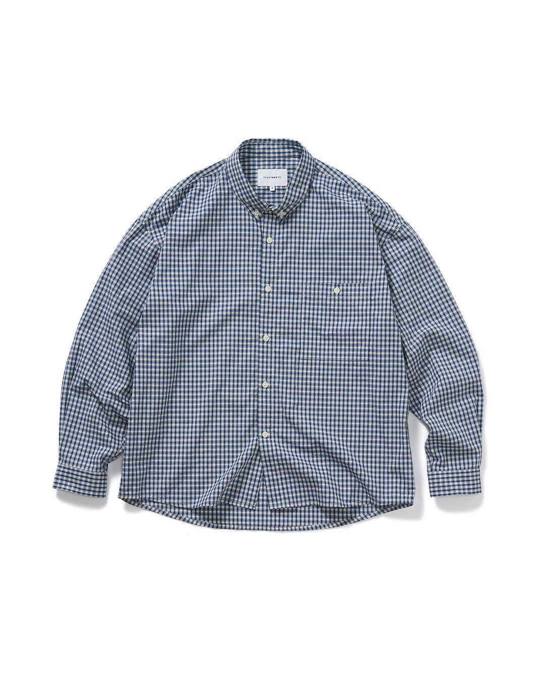 Retro Blue Check Shirt LS094