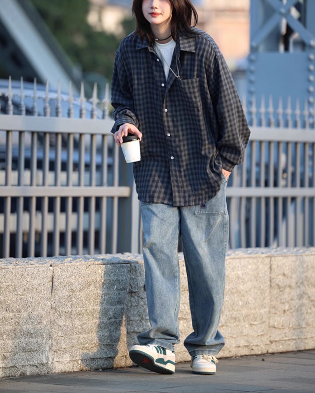 Casual Check Shirt LS048