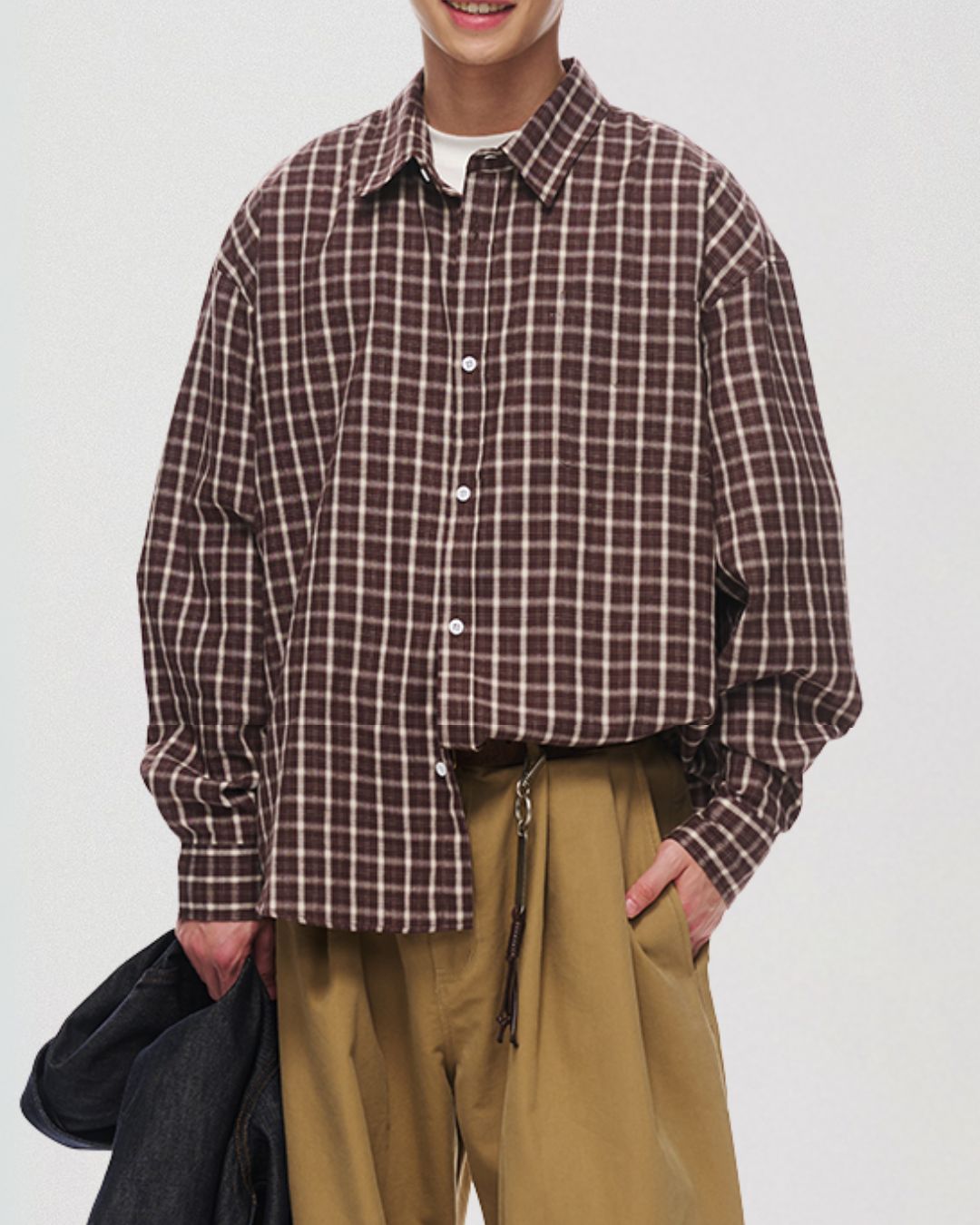 Retro Cotton Check Shirt LS099