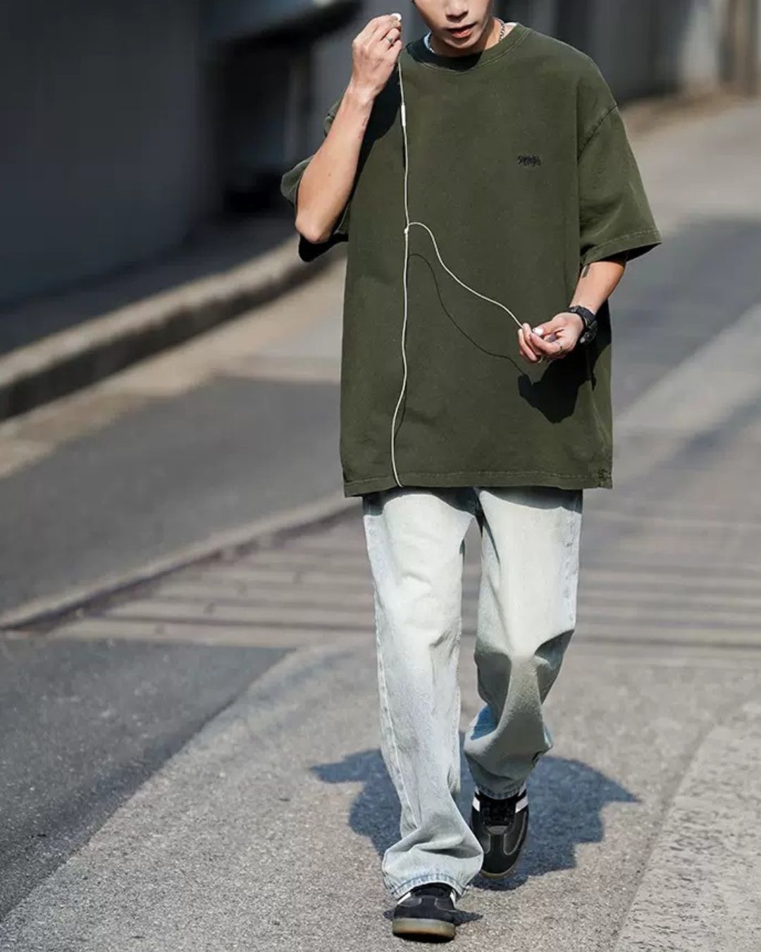 【セール】Washed Color One Point T-shirt ST122