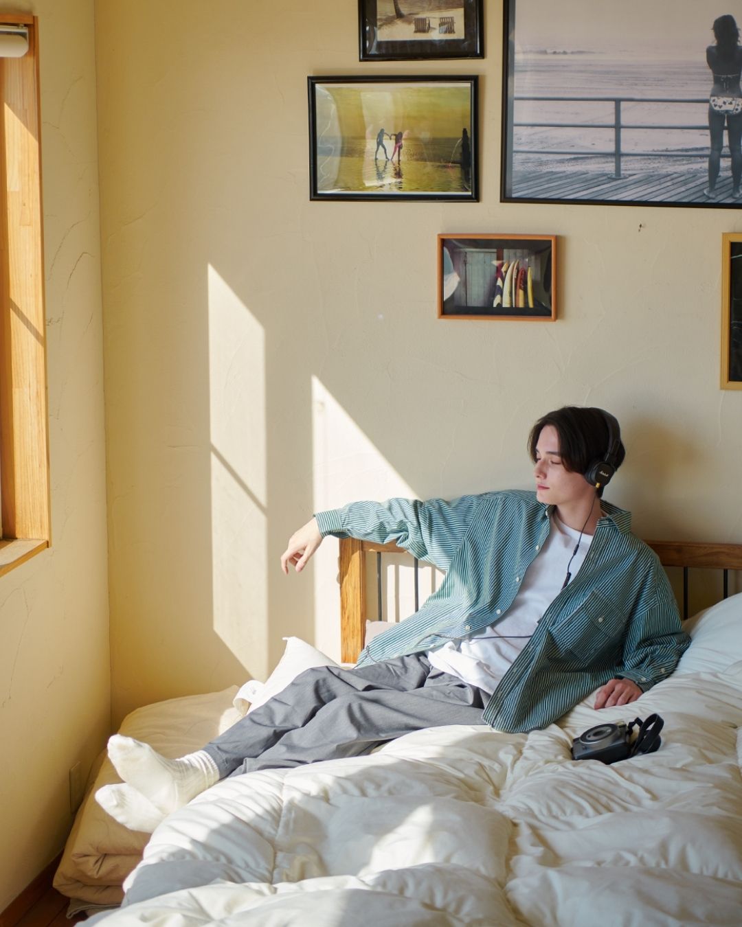 Cotton Loose Striped Shirt LS093