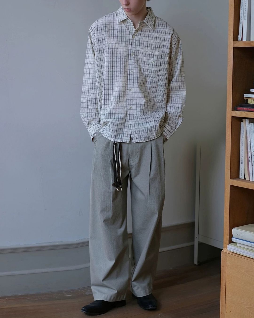 Textured Check Shirt LS113