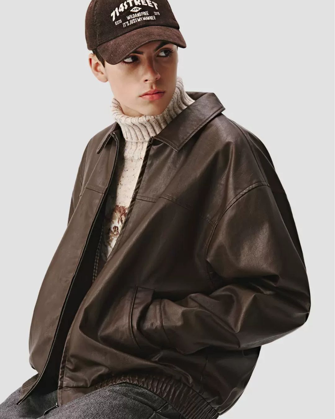 Basic Leather Jacket JK170