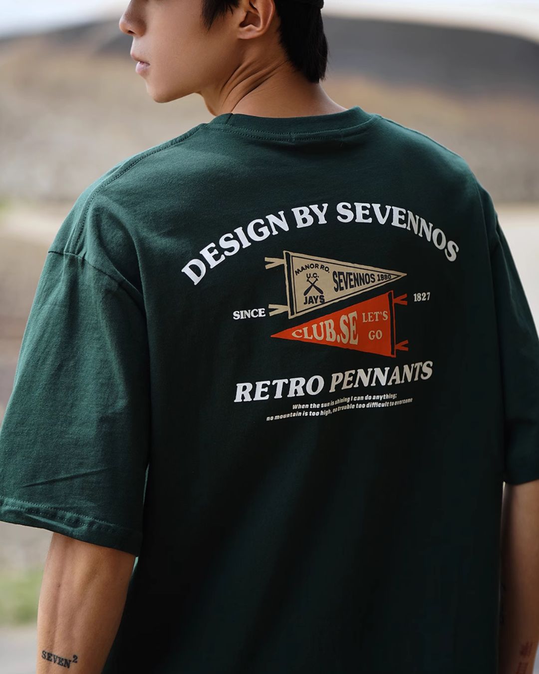 Cotton Back Print T-shirt ST069