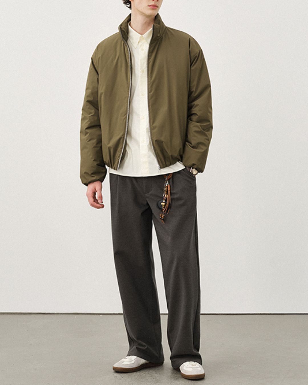 Wool Straight Wide Pants WP079