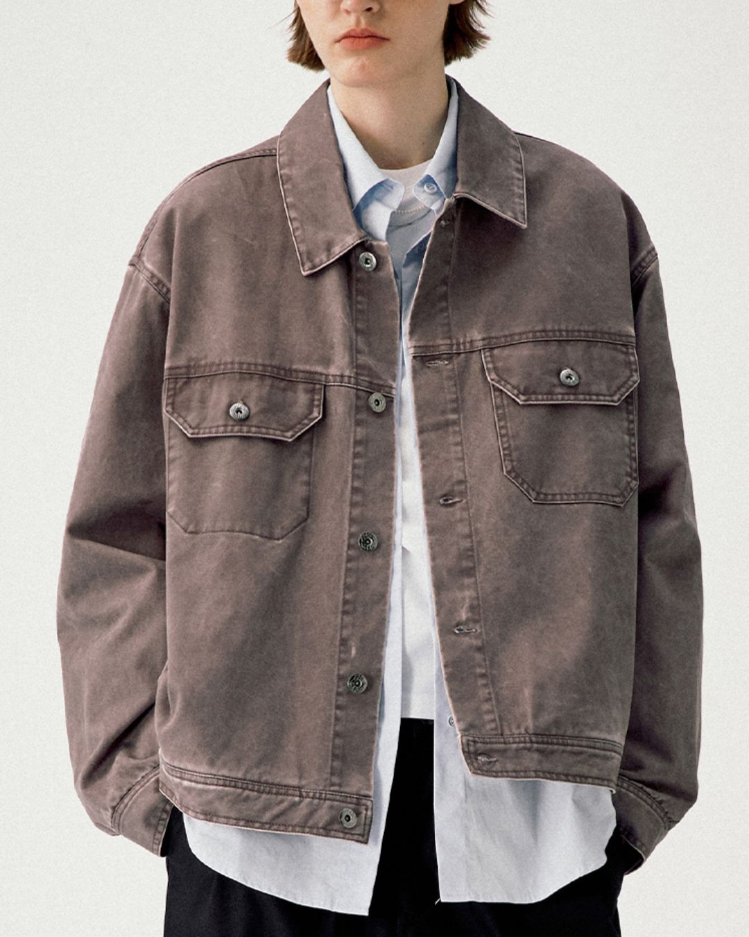 Washed Work Denim Jacket JK219