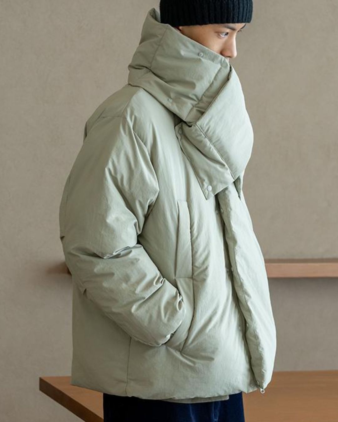 Scarf & Stand-collar Padded Jacket JK240