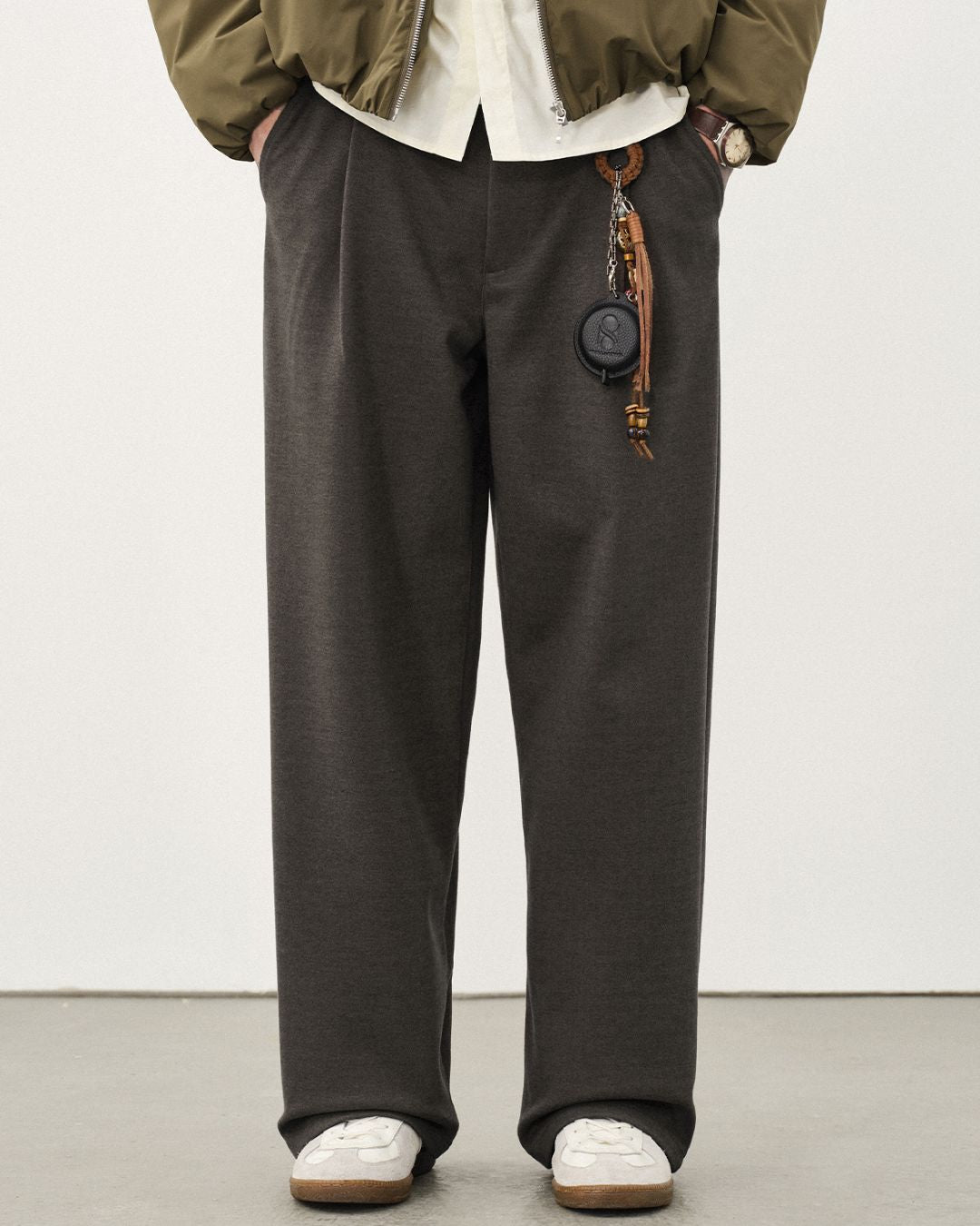 Wool Straight Wide Pants WP079