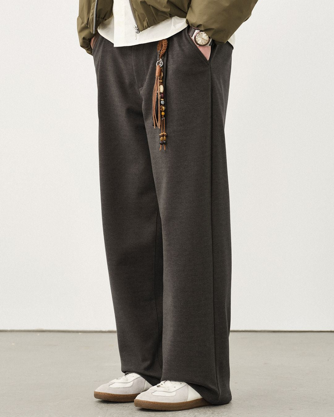 Wool Straight Wide Pants WP079