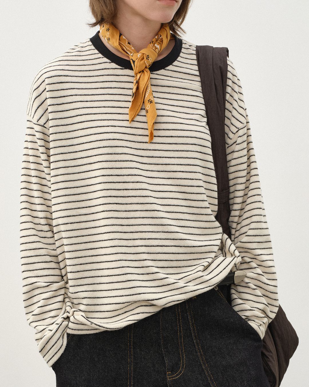 Terry Cloth Border T-shirt LT069