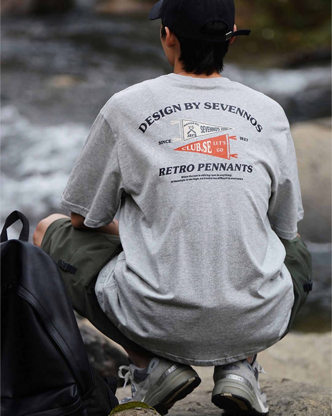 Cotton Back Print T-shirt ST069