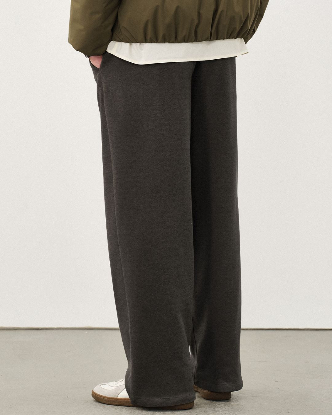 Wool Straight Wide Pants WP079