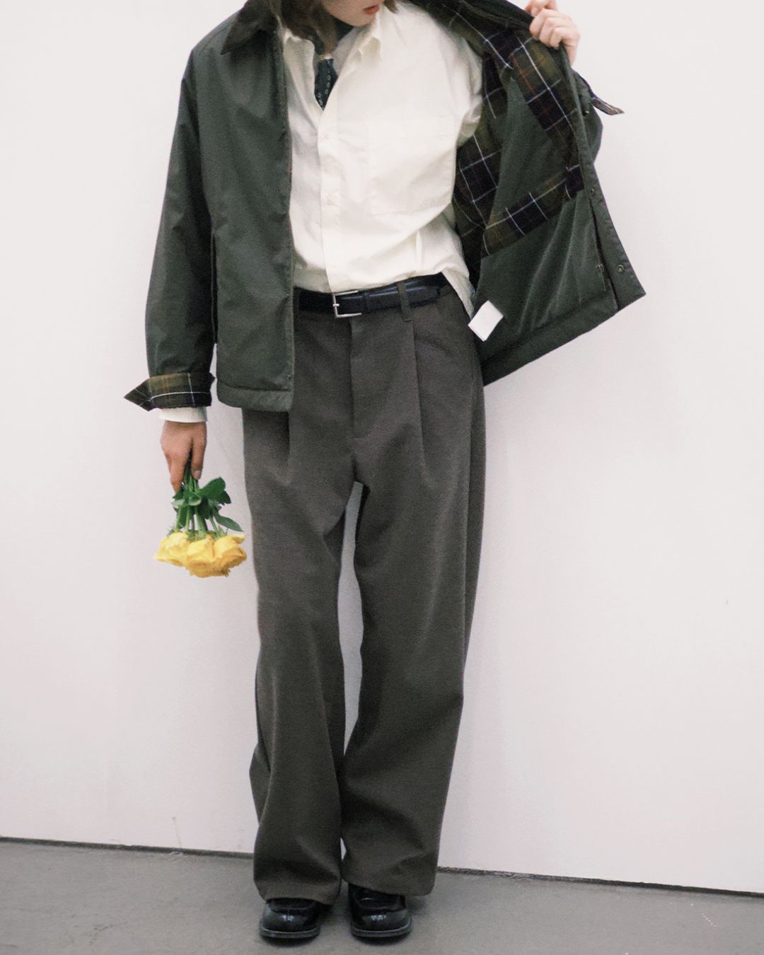 Wool Straight Wide Pants WP079