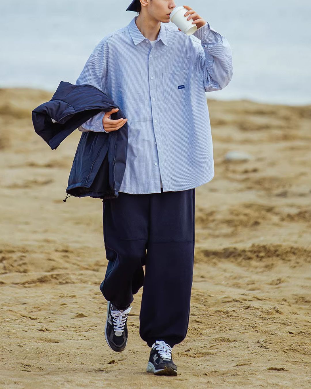 【10日以内お届け】Casual Striped Shirt LS047