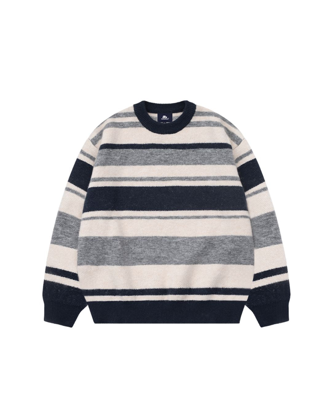 Wool Neck Border Sweater KN042