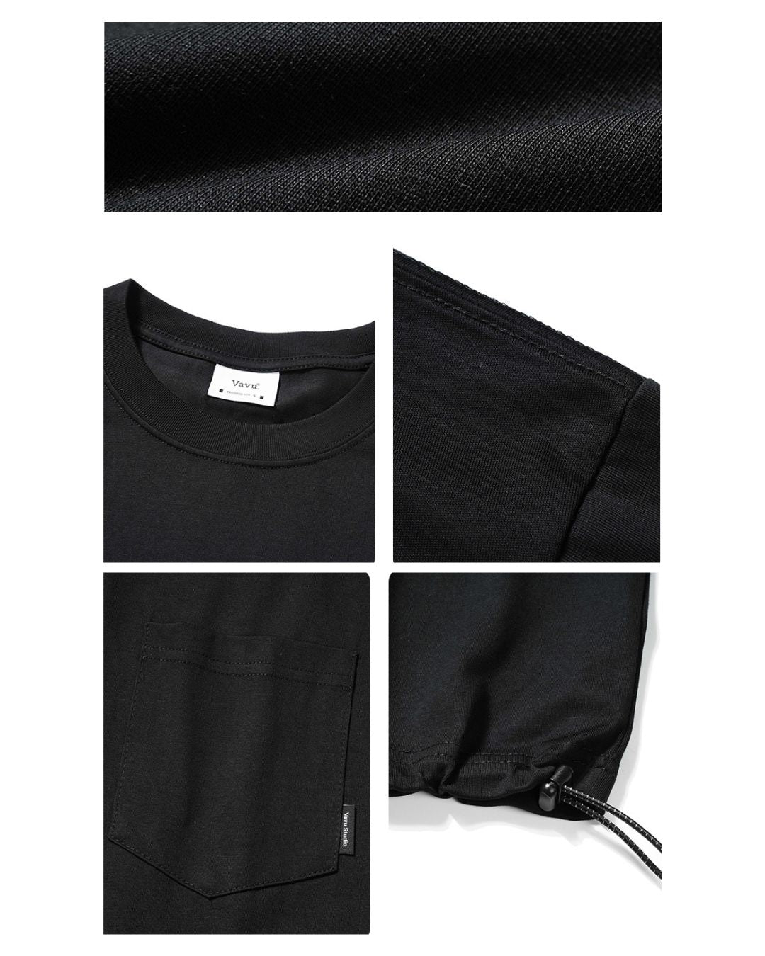 Pocket Drawstring Cool T-shirt ST183