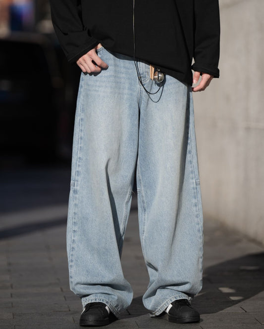 Wide-leg Blue Jeans DP055