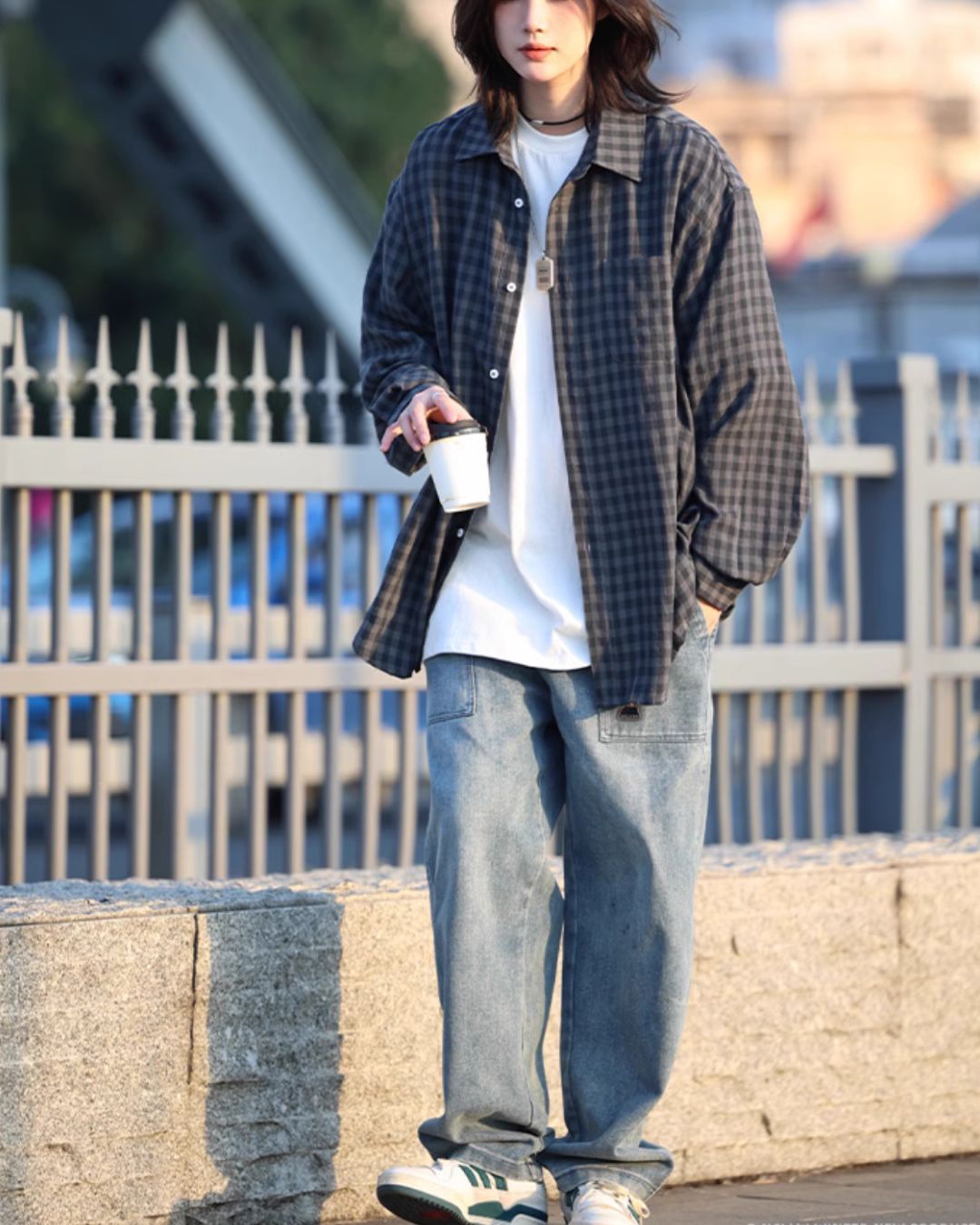 Casual Check Shirt LS048