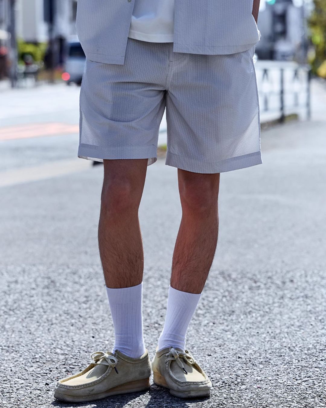 Stripe Seersucker Shorts SP064