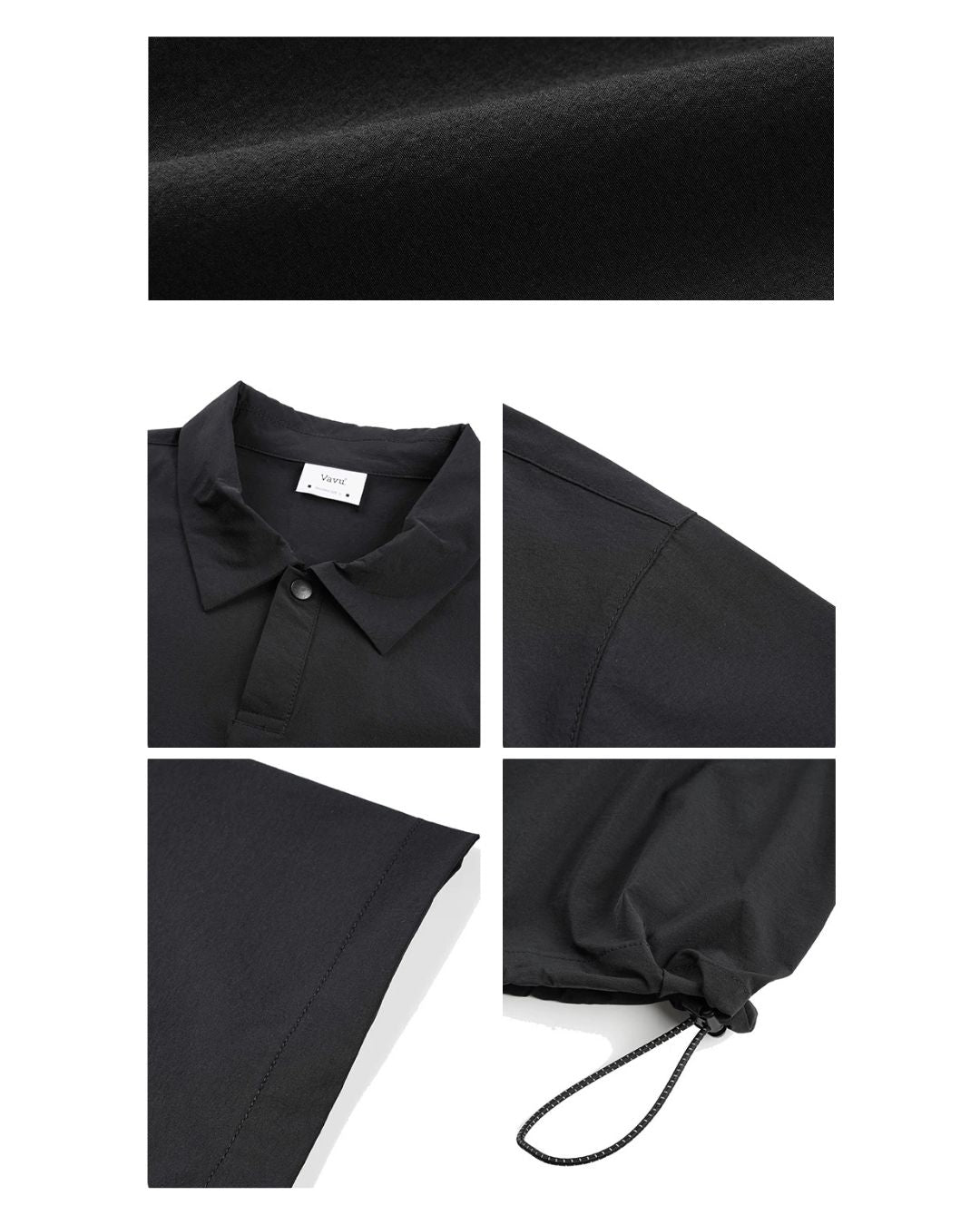 Nylon Drawstring Polo Shirt SS084