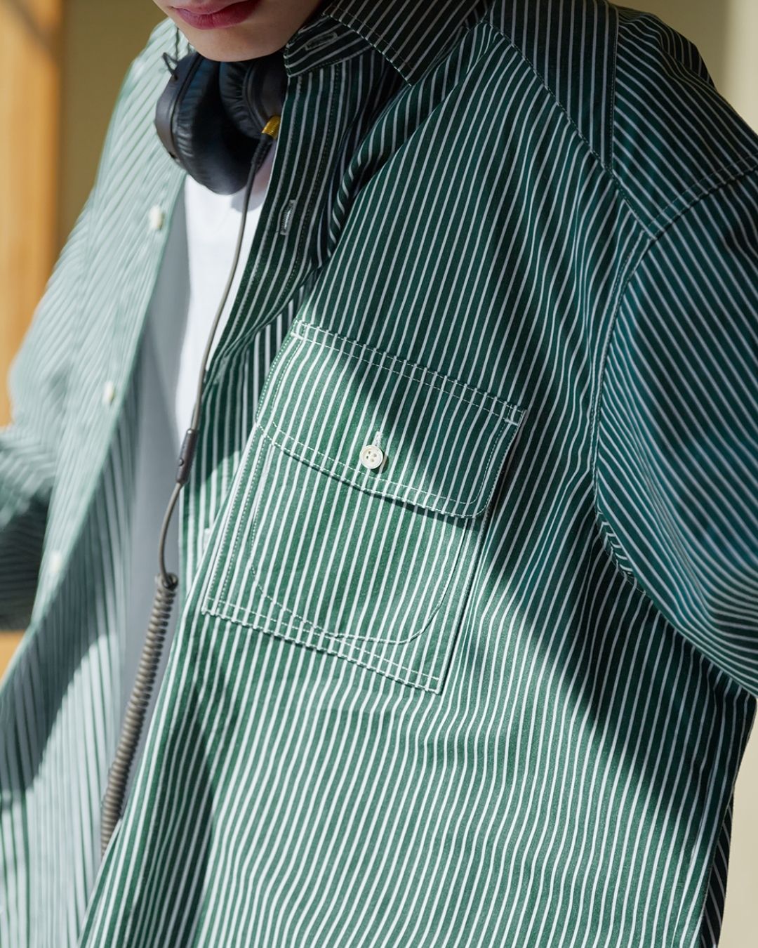 Cotton Loose Striped Shirt LS093