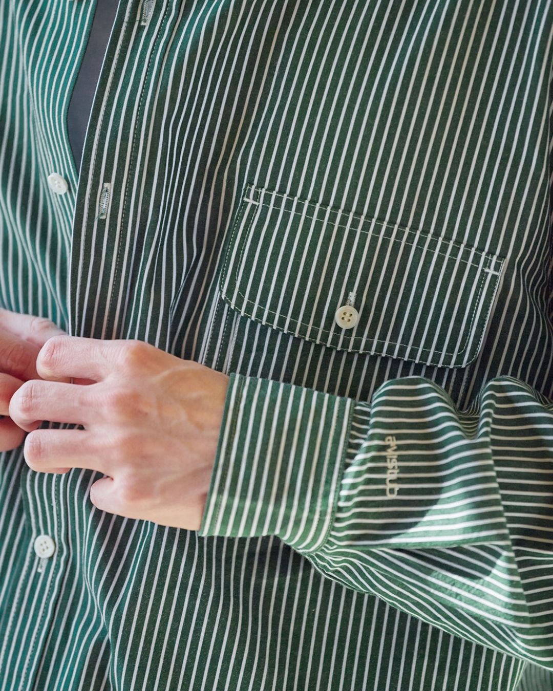 Cotton Loose Striped Shirt LS093