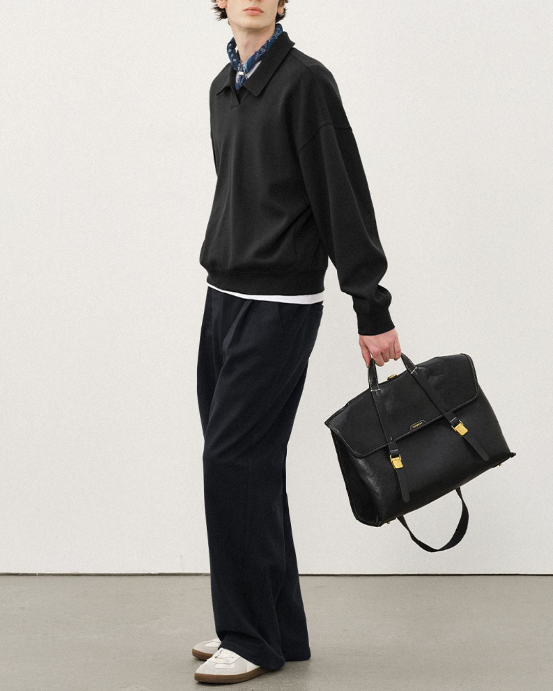Wool Straight Wide Pants WP079