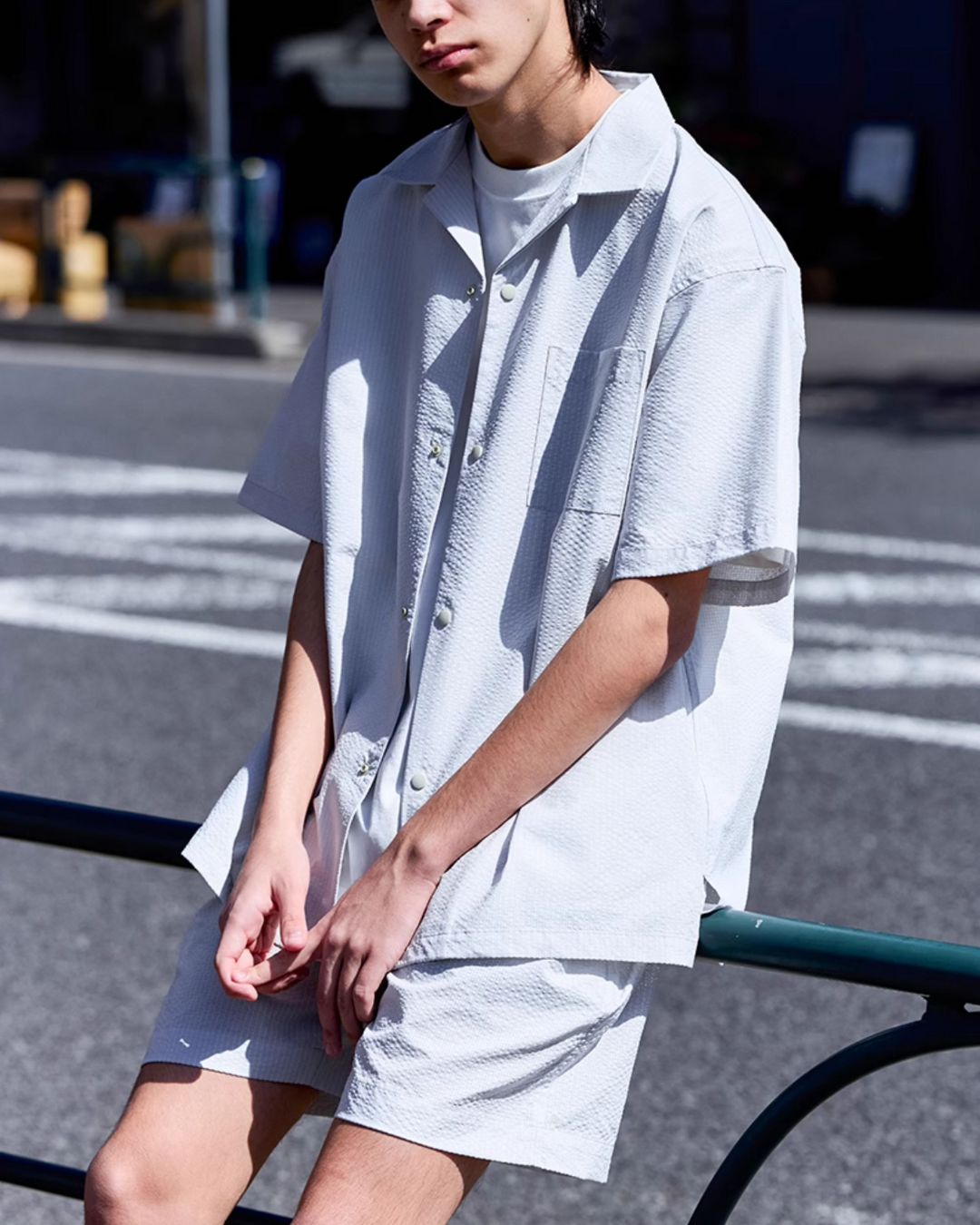Stripe Seersucker Shirt SS072