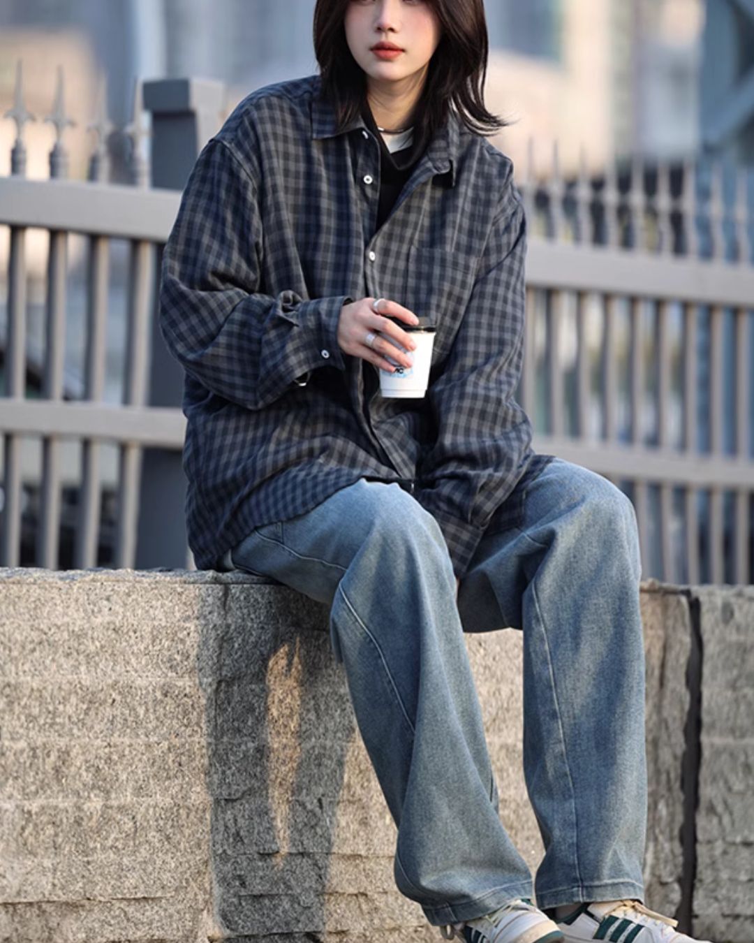 Casual Check Shirt LS048