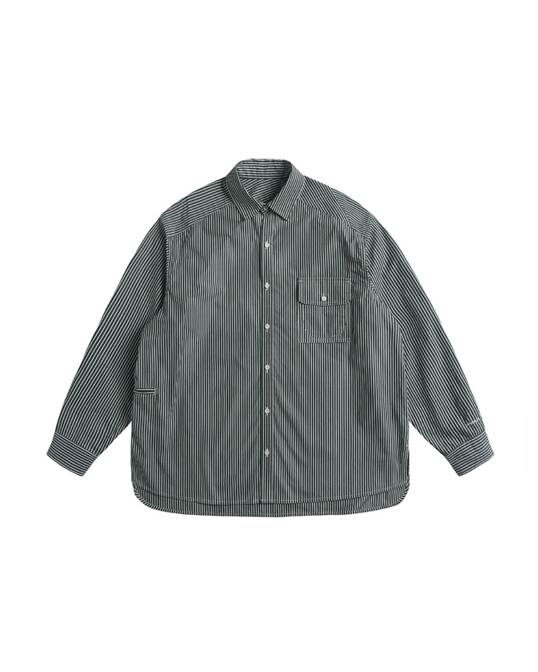 Cotton Loose Striped Shirt LS093