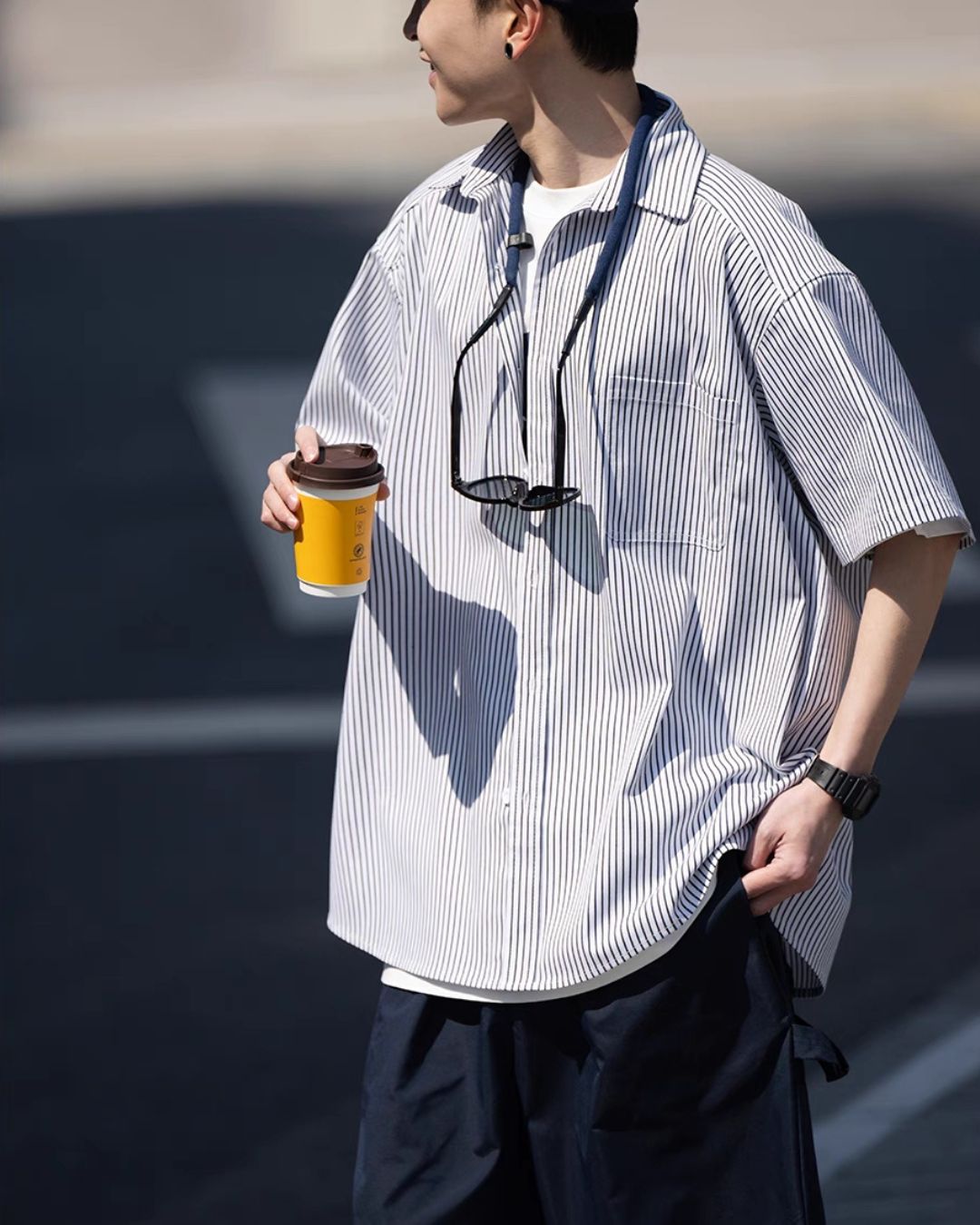 Relaxed Striped Shirt SS016