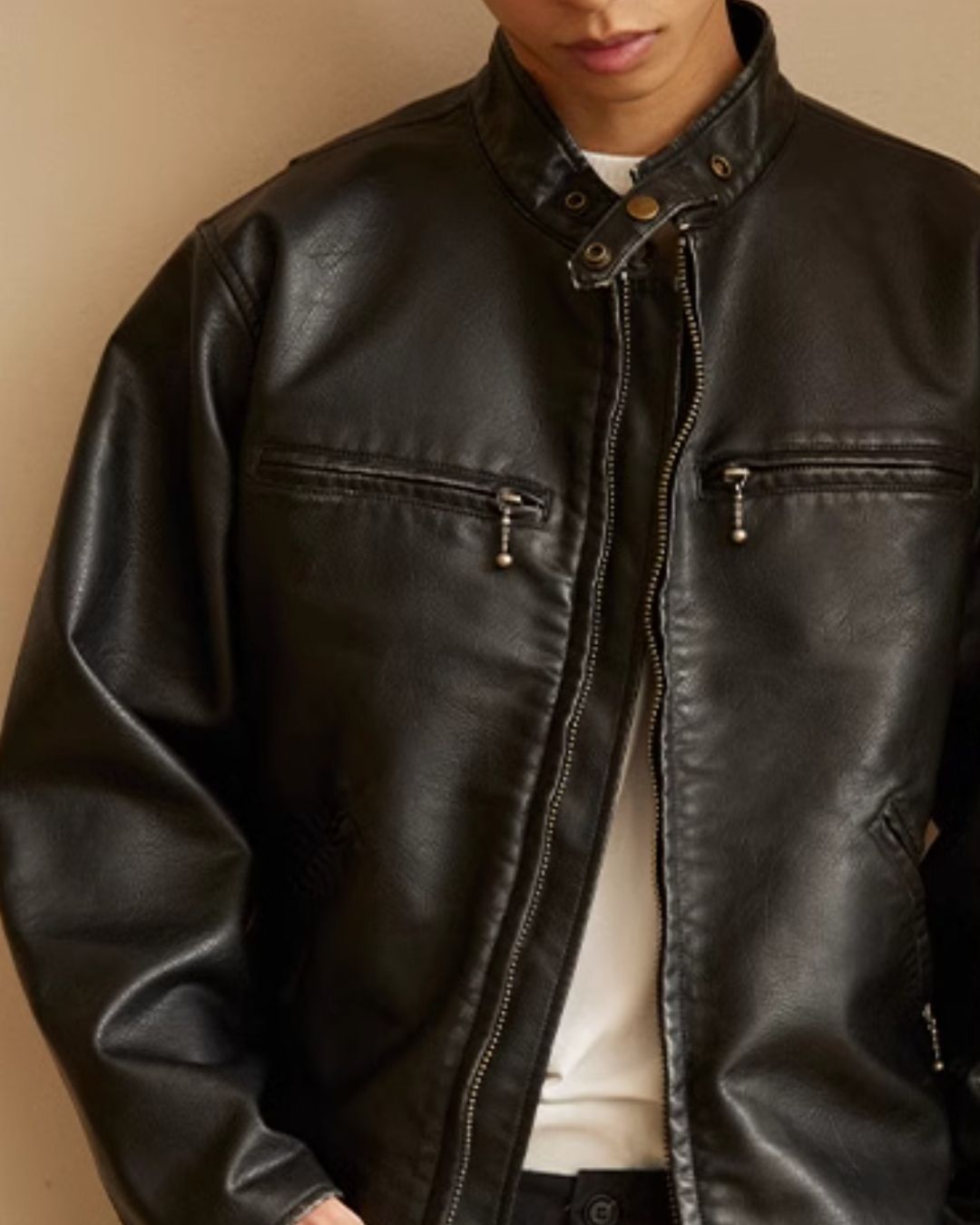 Single Rider Leather Jacket JK234