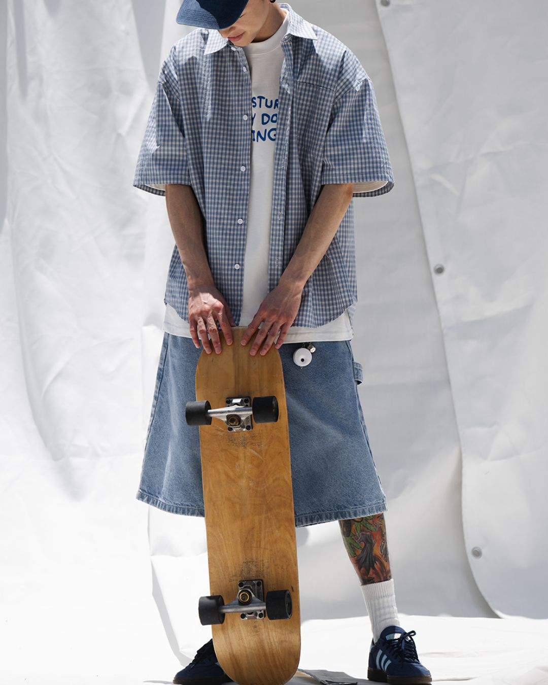 Casual Cotton Check Shirt SS075