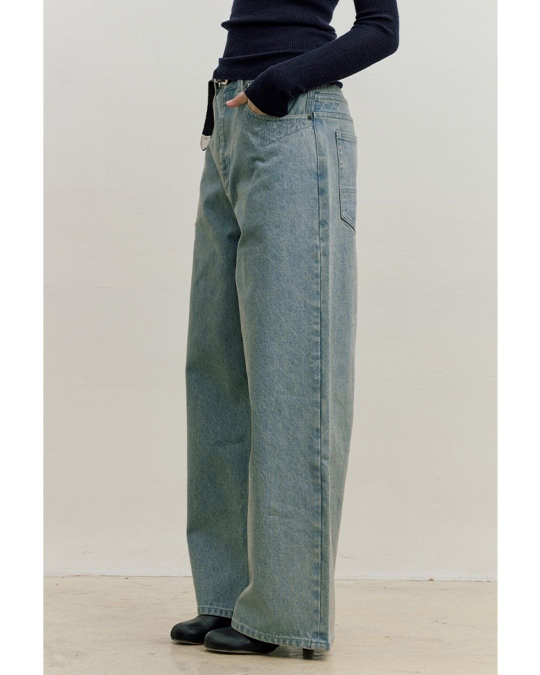 Casual Wide Straight Jeans DP054