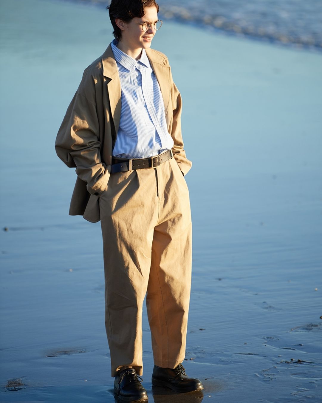 Cotton Loose Striped Shirt LS093