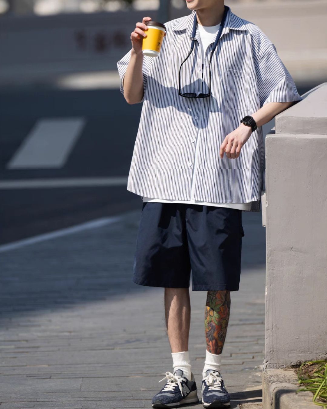 Relaxed Striped Shirt SS016