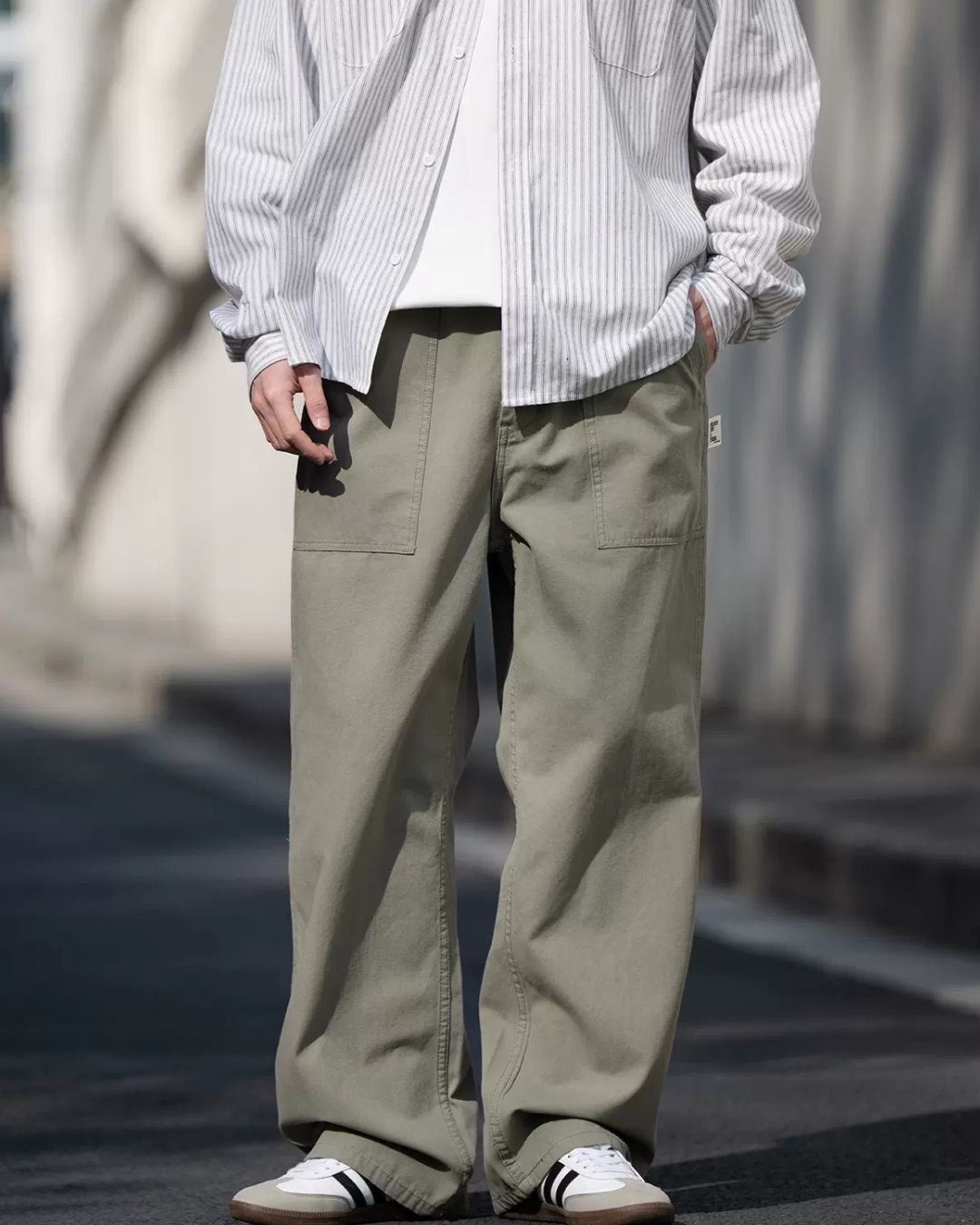 【10日以内お届け】Straight Cotton Work Pants WP060
