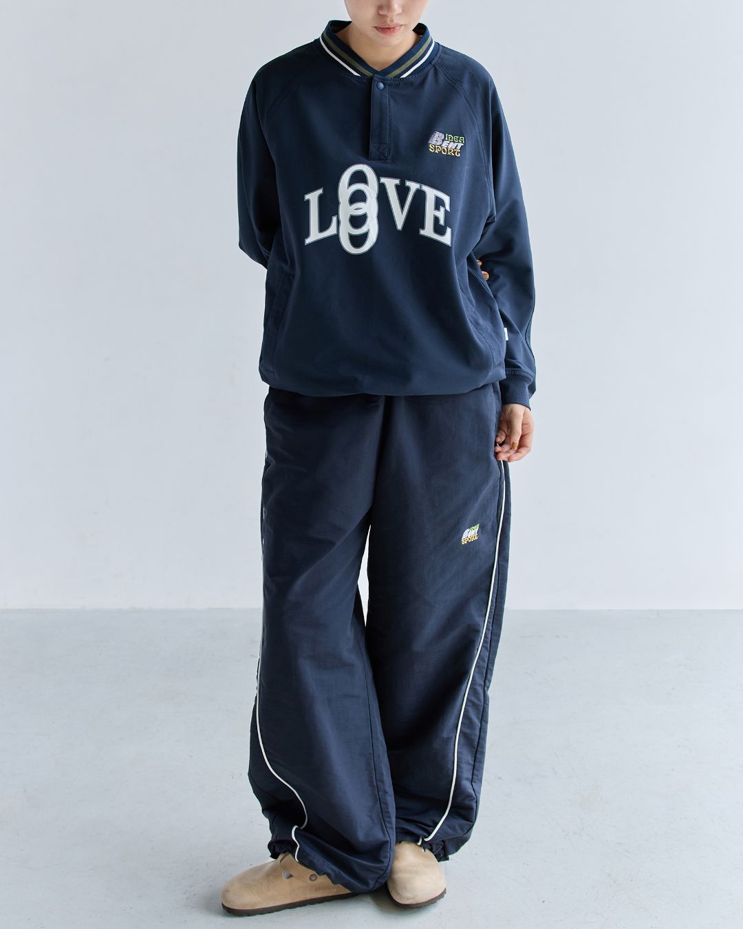 Side Line Drawstring Wide Pants WP087