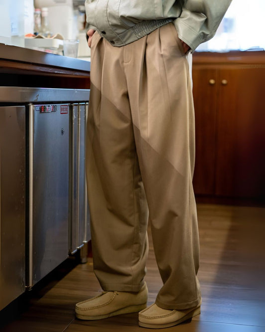 Basic Tuck Wide Pants WP086