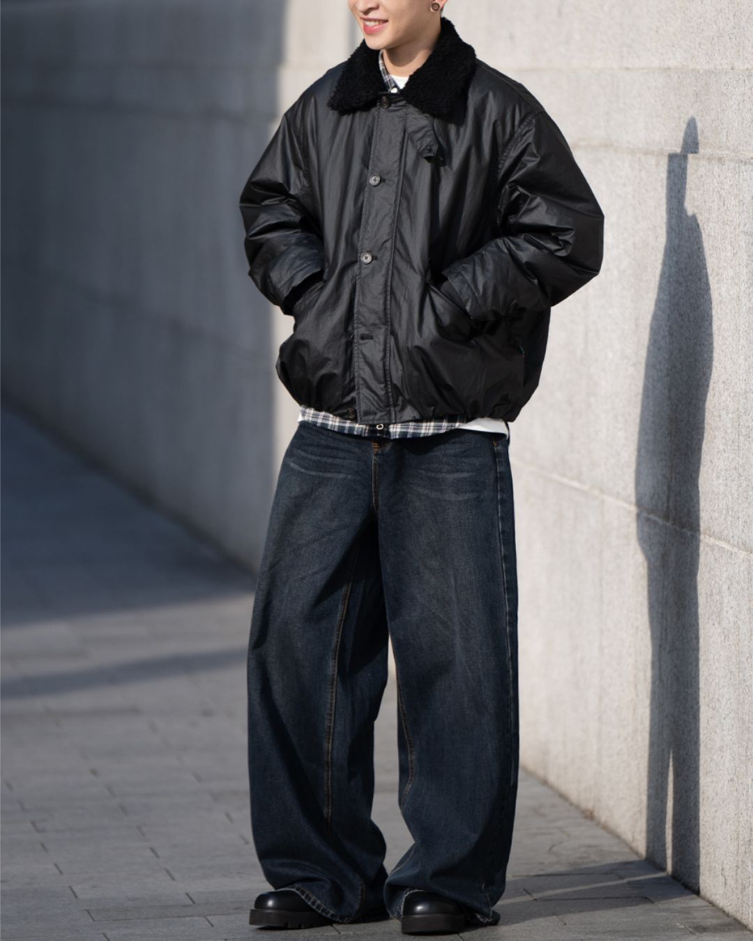 Retro Boa-collar Working Jacket JK242