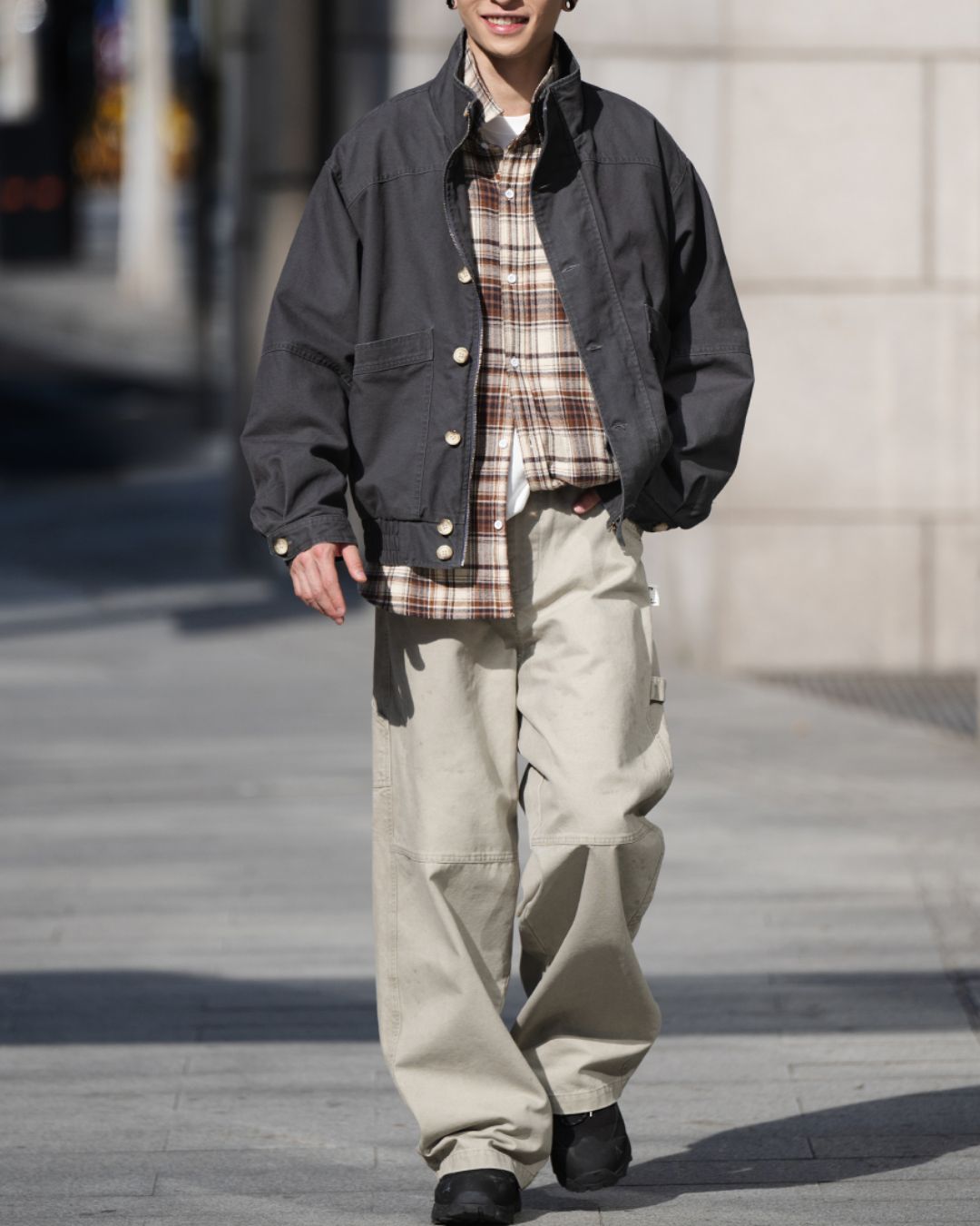 Washed Button Jacket JK175