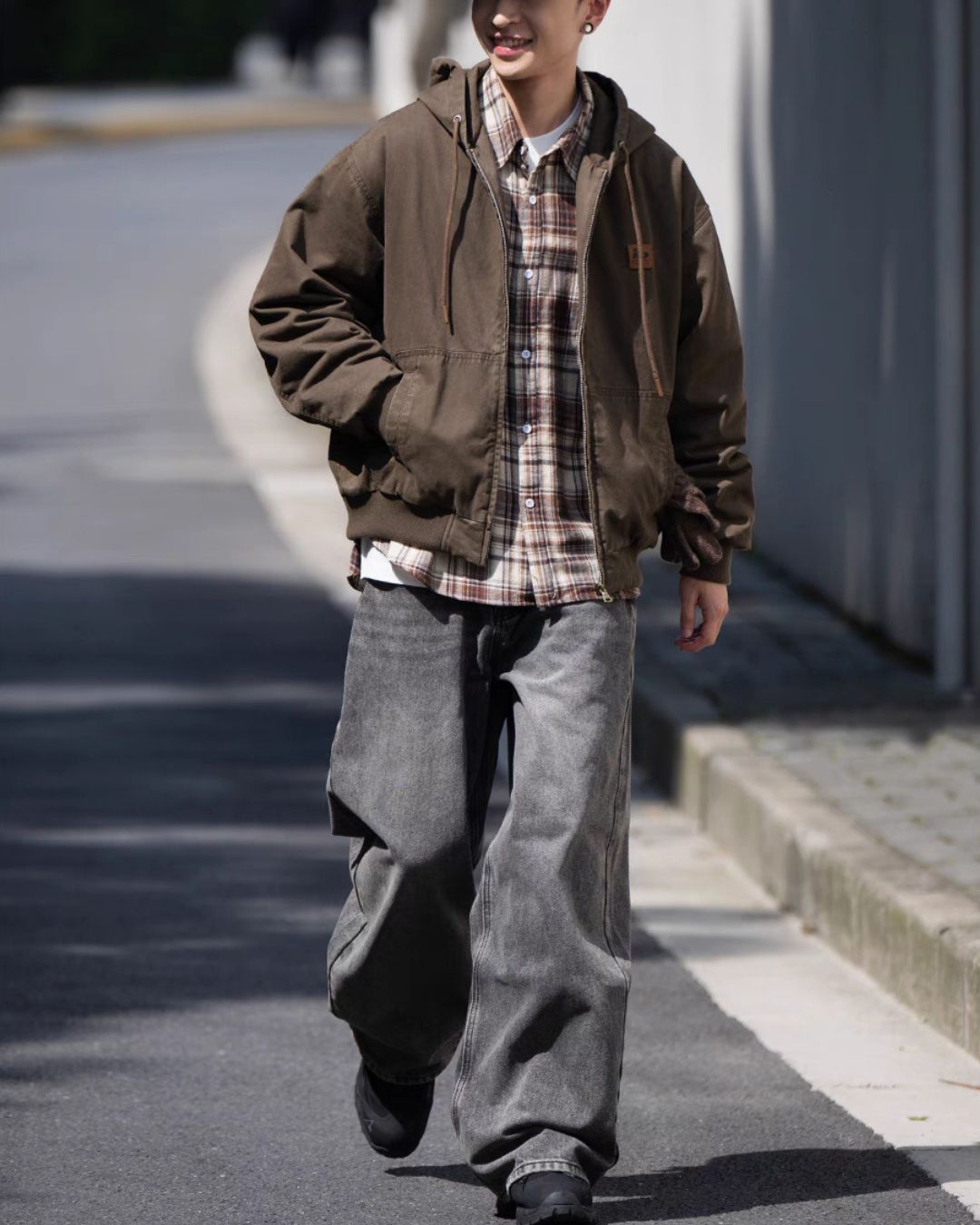 Washed Cotton Hooded Jacket JK196