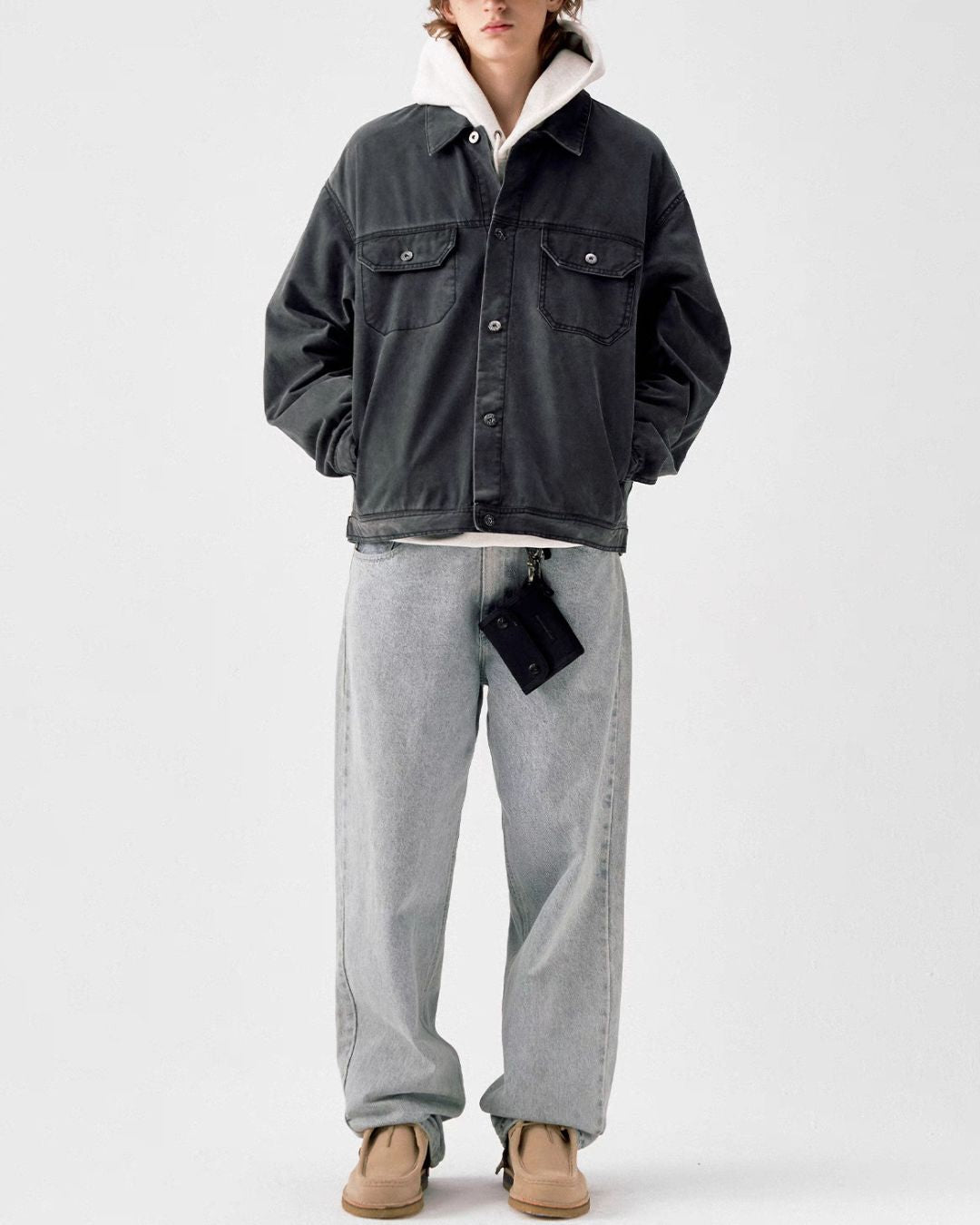 Washed Work Denim Jacket JK219