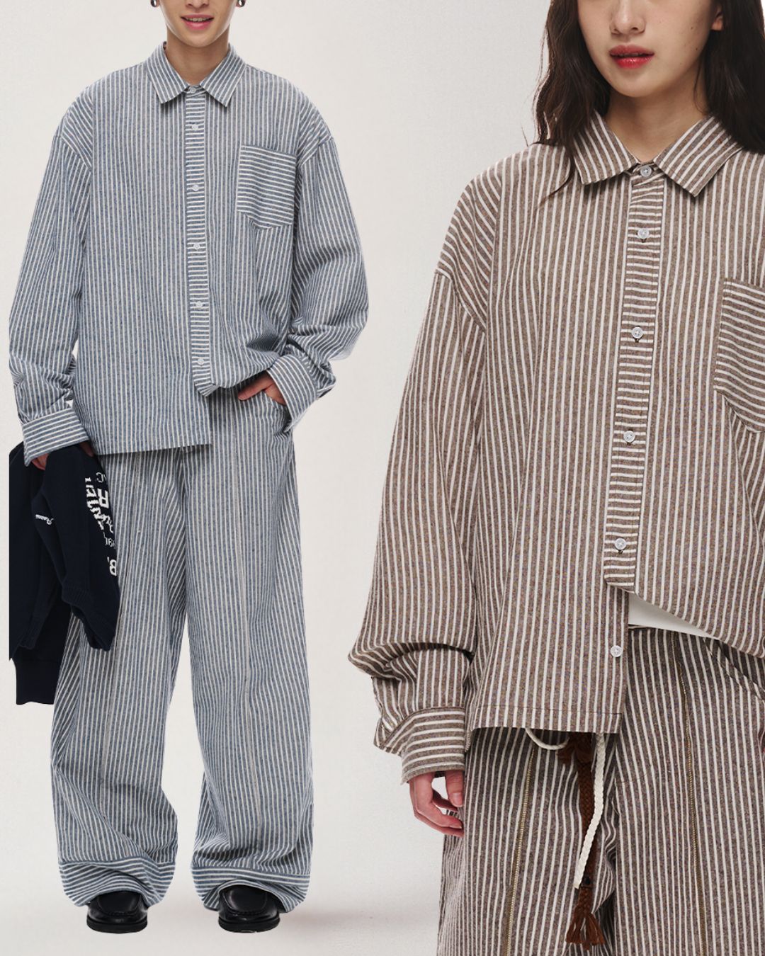 Cotton Striped Shirt LS097