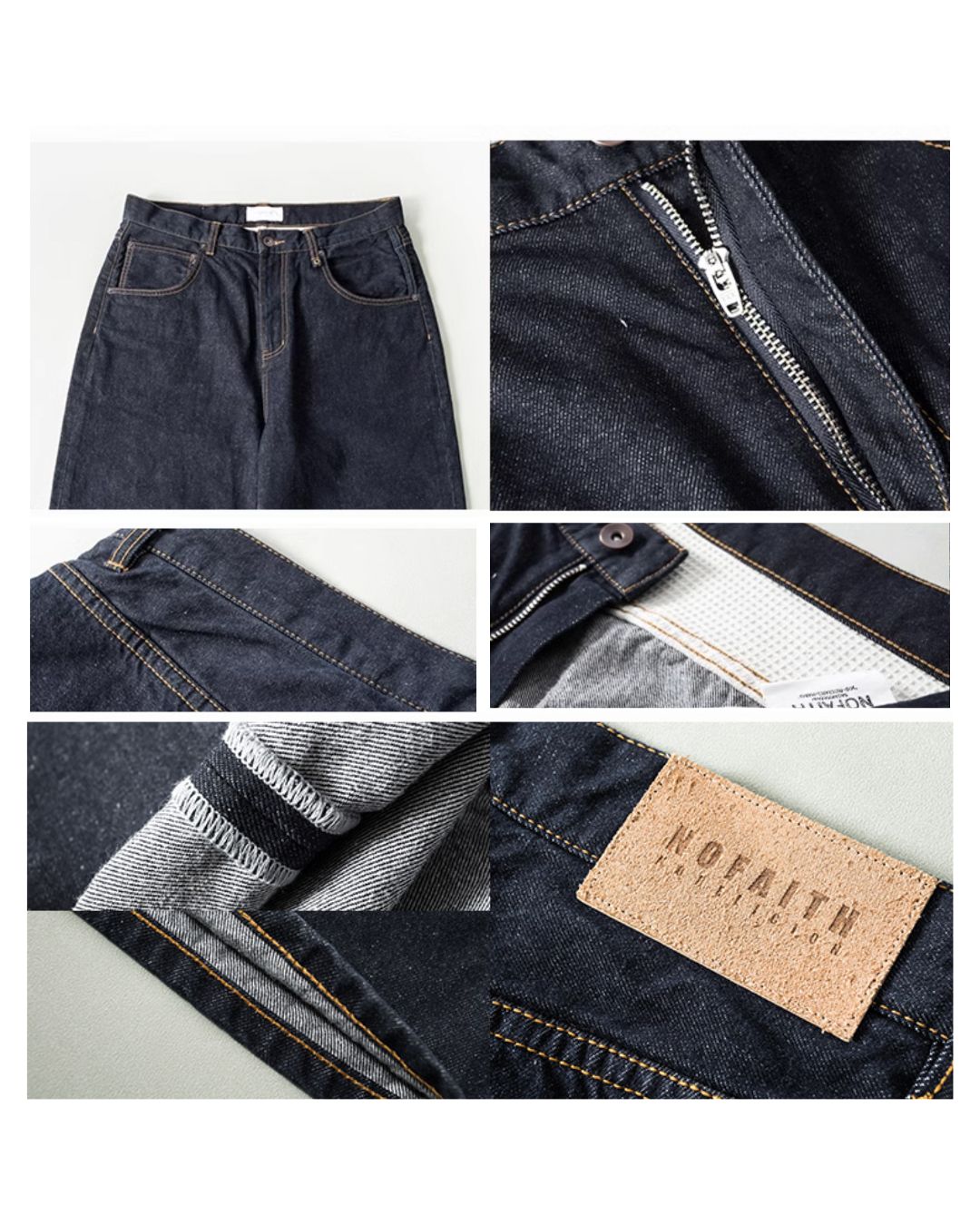 Non-wash Loose Straight Jeans DP053