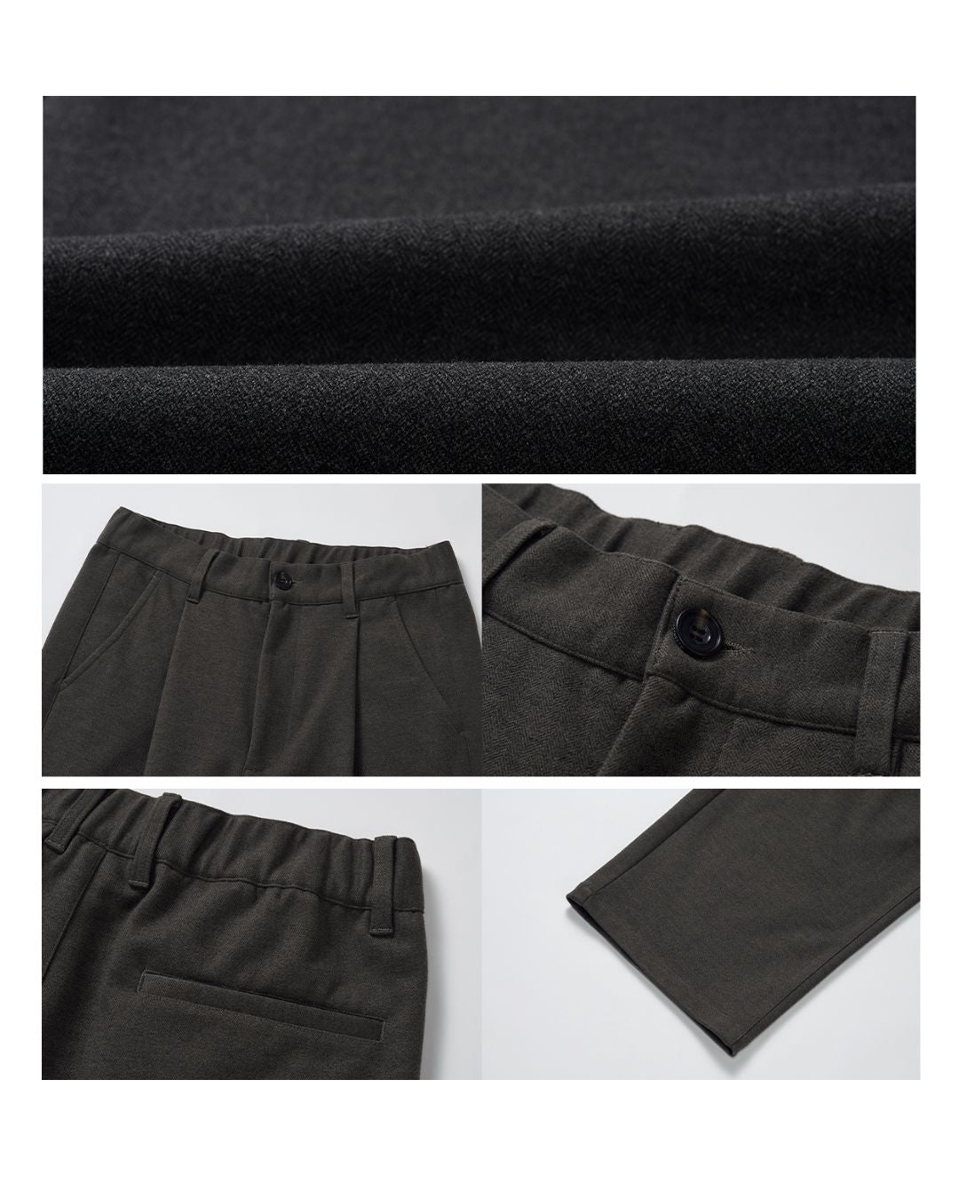 Wool Straight Wide Pants WP079